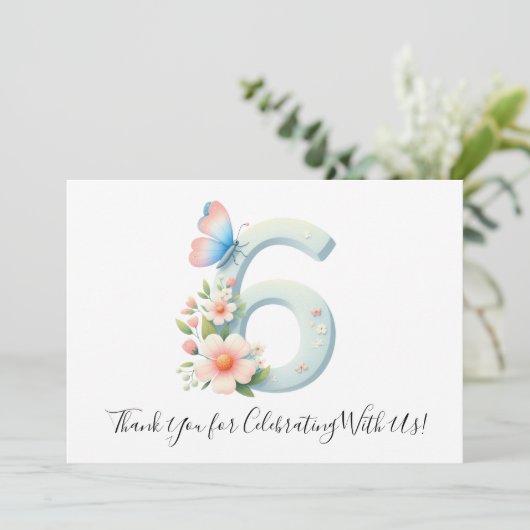フェスティバルフローラバタフライシックス誕生日サンキューユー サンキューカード (スタンド正面)