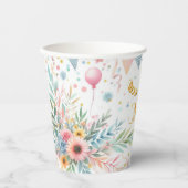 フェスティバルフローラパーティーカップ – 紙カップ 紙コップ (正面)