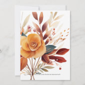 フェスティバルフローラブーケサンクスギビングディナー 招待状 (裏面)