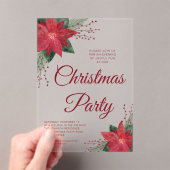 フェスティバルフローラポインセチアパーティー アクリル招待状 (インサイチュ (ポータブル))