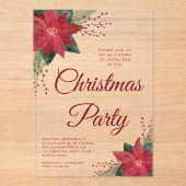 フェスティバルフローラポインセチアパーティー アクリル招待状 (正面)