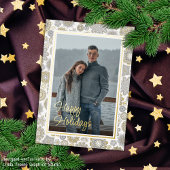 フェスティバルフローラマンダラスノーフレークパターン金ゴールド 箔シーズンカード