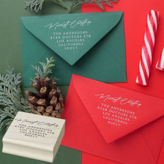 フェスティバルフローラメリークリスマスシルバーインク ラバースタンプ