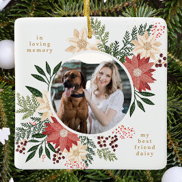 フェスティバルフローラモダンのクリスマス写真 セラミックオーナメント