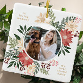 フェスティバルフローラモダンのクリスマス写真 セラミックオーナメント