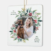 フェスティバルフローラモダンのクリスマス写真 セラミックオーナメント (左)