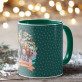 フェスティバルフローラリースグリーンフォトクリスマスマグ マグカップ