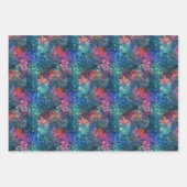 フェスティバルフローラルパターン – 鮮やか開花 ラッピングペーパーシート (正面3)