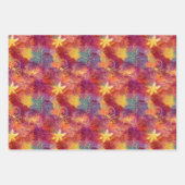 フェスティバルフローラルパターン – 鮮やか開花 ラッピングペーパーシート (正面2)