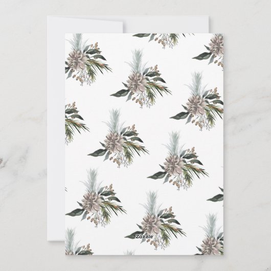 フェスティバルフローラ幾何学模様ホリデーフォトカード シーズンカード (裏面)