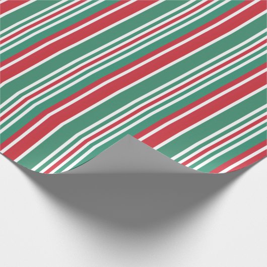 フェスティバルブライトはっきりした伝統的クリスマス ラッピングペーパー (角)