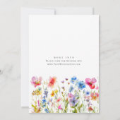 フェスティバルブライトウォーターカラーフラワーズブライダルシャワー 招待状 (裏面)