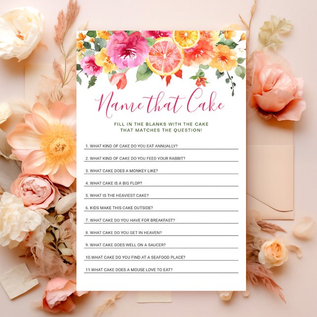 フェスティバルブライトフラワーシトラスブライダルシャワーゲーム (クリエイターアップロード済み)