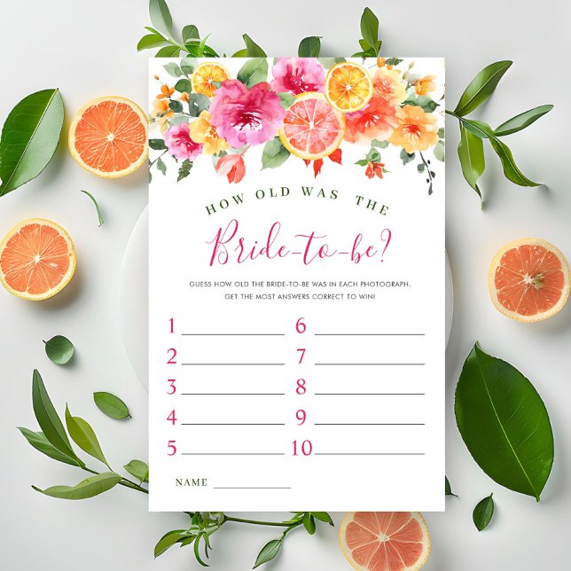 フェスティバルブライトフラワーシトラスブライダルシャワーゲーム (クリエイターアップロード済み)