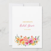 フェスティバルブライトフラワーシトラスブライダルシャワーゲーム 招待状 (裏面)