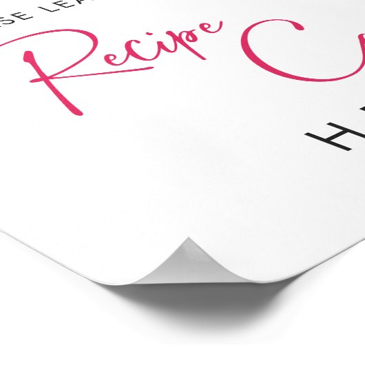 フェスティバルブライトフラワーシトラスブライダルレシピカード ポスター (角)