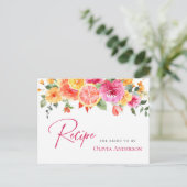 フェスティバルブライトフラワーシトラスブライダルレシピカード ポストカード (スタンド正面)