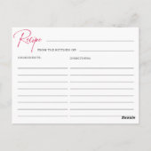 フェスティバルブライトフラワーシトラスブライダルレシピカード ポストカード (裏面)