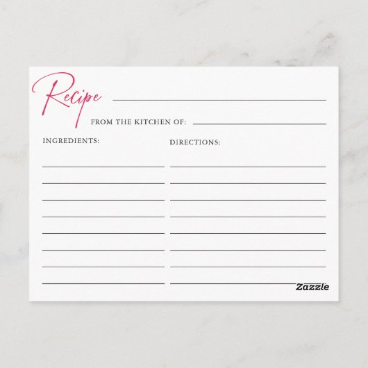 フェスティバルブライトフラワーシトラスブライダルレシピカード ポストカード (裏面)