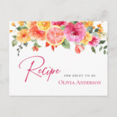 フェスティバルブライトフラワーシトラスブライダルレシピカード ポストカード (正面)