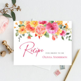 フェスティバルブライトフラワーシトラスブライダルレシピカード ポストカード