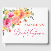 フェスティバルブライトフラワースライスシトラスブライダルシャワー ゲストブック (正面)