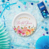 フェスティバルブライトフラワースライスシトラスブライダルシャワー ペーパープレート (パーティー)