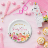 フェスティバルブライトフラワースライスシトラスブライダルシャワー ペーパープレート (パーティー)