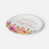 フェスティバルブライトフラワースライスシトラスブライダルシャワー ペーパープレート (アングル)