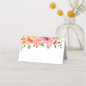 フェスティバルブライトフラワーズフローラ柑橘類ブライダルシャワー プレイスカード (正面)