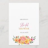 フェスティバルブライトフラワーズフローラ柑橘類ブライダルシャワー メニュー (裏面)