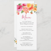 フェスティバルブライトフラワーズフローラ柑橘類ブライダルシャワー 招待状 (正面/裏面)