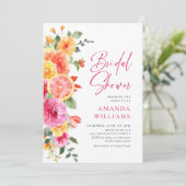 フェスティバルブライトフラワーズフローラ柑橘類ブライダルシャワー 招待状 (スタンド正面)