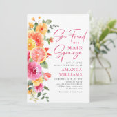 フェスティバルブライトフラワーズフローラ柑橘類ブライダルシャワー 招待状 (スタンド正面)