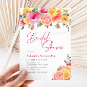 フェスティバルブライトフラワーズフローラ柑橘類ブライダルシャワー 招待状