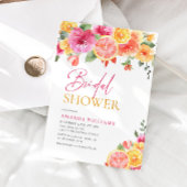 フェスティバルブライトフラワーズフローラ柑橘類ブライダルシャワー 招待状
