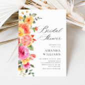 フェスティバルブライトフラワーズフローラ柑橘類ブライダルシャワー 招待状