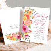 フェスティバルブライトフラワーズフローラ柑橘類ブライダルシャワー 招待状