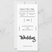 フェスティバルブライトライトおもしろい結婚式招待状 (裏面)