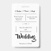 フェスティバルブライトライトおもしろい結婚式招待状 バッジ (裏面)