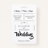 フェスティバルブライトライトおもしろい結婚式招待状 バッジ (裏面)