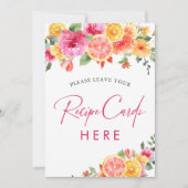 フェスティバルブライト柑橘類ブライダルレシピカードサイン 招待状 (正面)