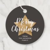 フェスティバルブラウンスターメリークリスマス フェイバータグ (正面)