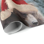 フェスティバルブラウンベアクリスマス包装紙 ラッピングペーパー (ロールコーナー)