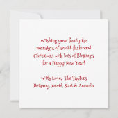 フェスティバルブラウンホースクリスマス カード (裏面)