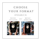 フェスティバルブラッククリスマスディナーパーティー 招待状