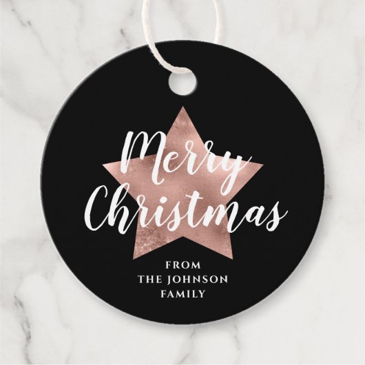 フェスティバルブラックスターメリークリスマス フェイバータグ (正面)