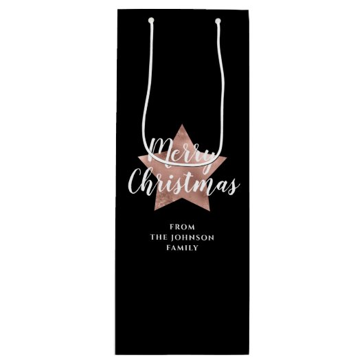 フェスティバルブラックスターメリークリスマス ワインギフトバッグ (正面)