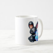 フェスティバルブラックバニ飾ー保持卵 コーヒーマグカップ (正面右)