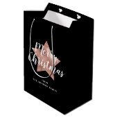 フェスティバルブラックバラ金ゴールドスターメリークリスマス ミディアムペーパーバッグ (裏面アングル)